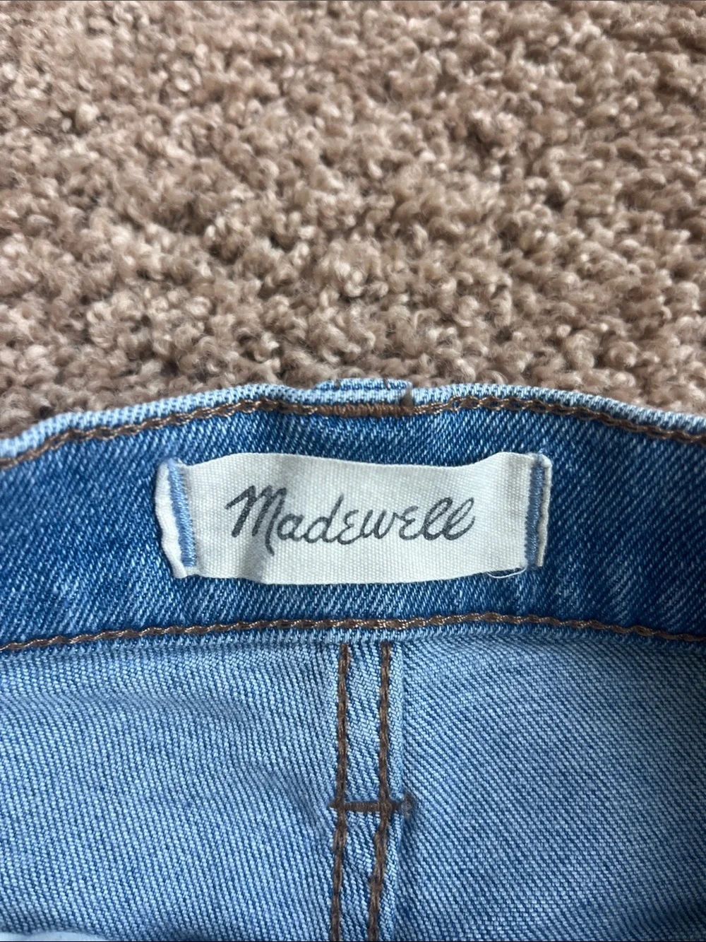 Madewell 10” High Rise Skinny Crop Straight-Leg Jeans in Medium Blue Wash Size 2